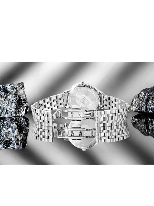 Giewont Womens Battery Watch With Silver Metal Bracelet