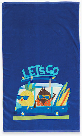 Nef-Nef Homeware Lets Go Kids' Beach Towel Blue 120x70cm
