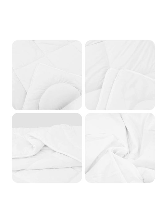 vidaXL Задайте Одеяло Кинг сайз 260x220см. Бял