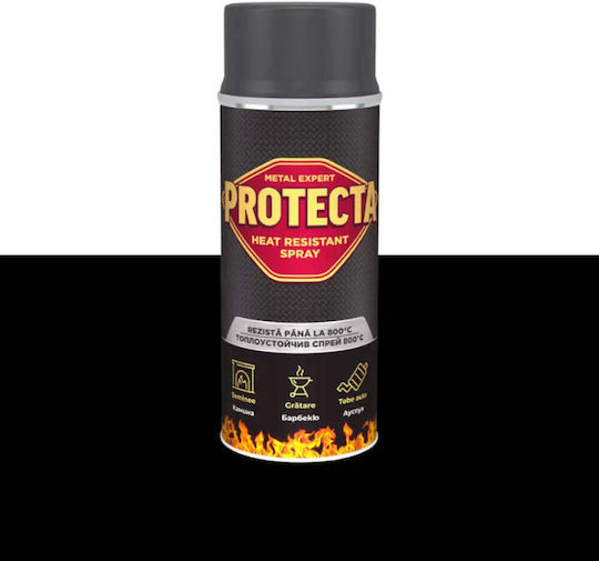 Protecta Spray Farbe Hochtemperatur mit Matt Effekt Black 400ml