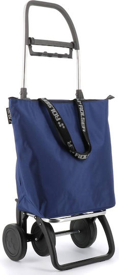 Stoff Einkaufswagen Λαϊκής Klappbar Blau 28lt