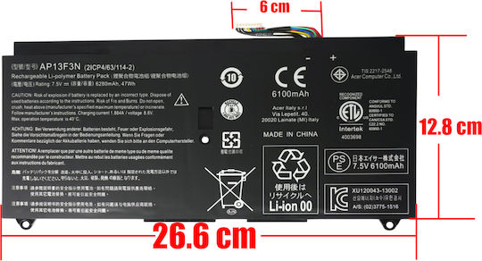 47wh Съвместима Батерия за Acer Aspire Acer Aspire S7-392 S7-393 S7-391 с 6280mAh