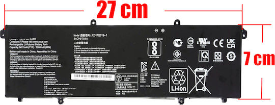 Съвместима Батерия за Asus VivoBook / Zenbook Asus Vivobook Pro 14x N7400 M7400 Pro 15 M3500 M3500qc-l1062t M3500qc-l1079t Vivobook 16x K3604va K3604va-l2044w с 5427mAh