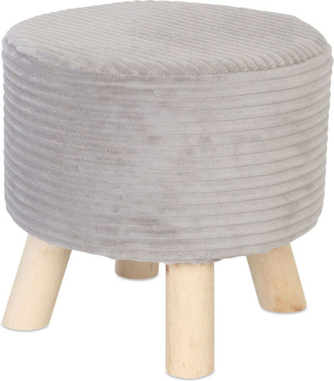 Living Room Stools Upholstered with Gray Fabric 30x30x30cm