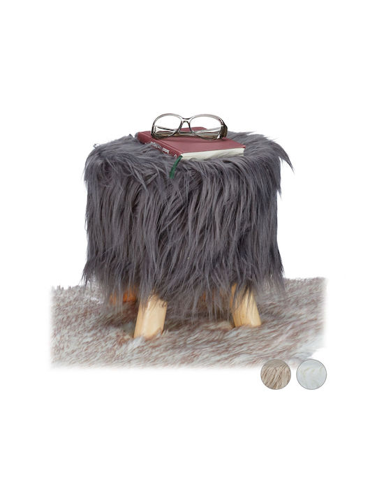 Taburet Camera De Zi Din Lemn Gri 31x31x31 Cm