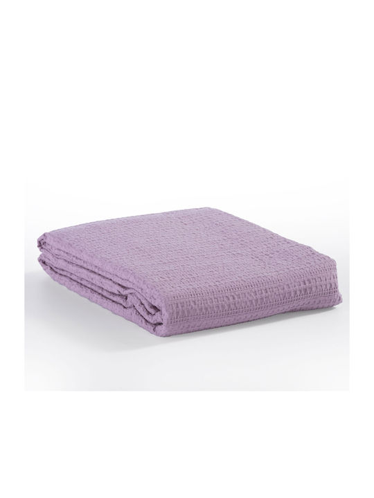 Nef-Nef Homeware Cool Pique Single Blanket 160x240cm Purple