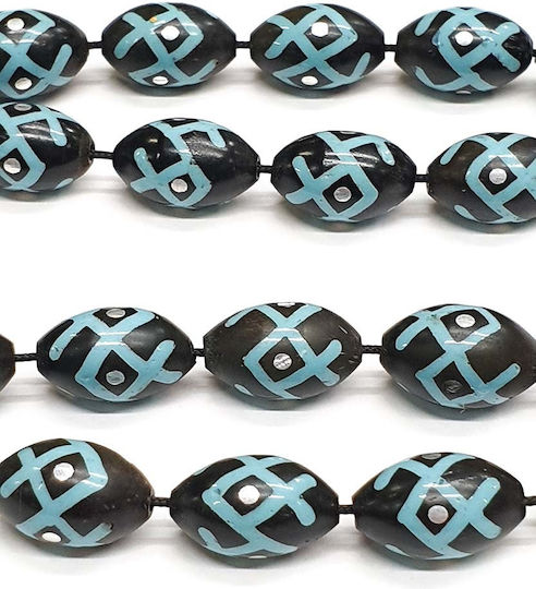 Roloi Komboloi Worry Beads with 23 Beads from Ebony Length 31cm Multicolour