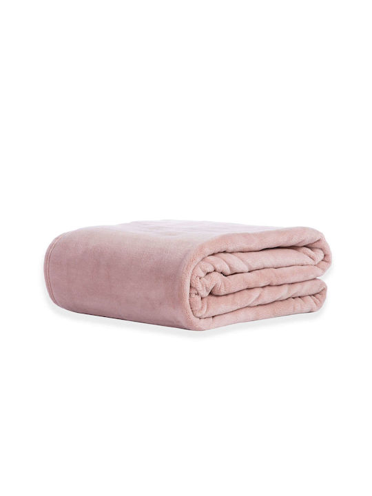 Nef-Nef Homeware Cosy Κουβέρτα Fleece Μονή 160x220εκ. Pink