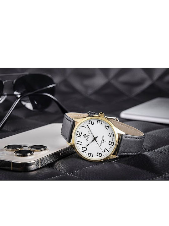 Perfect Men's Watch 40mm Battery with Black Metal Bracelet