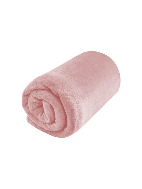TnS Super Soft Blanket Fleece Single 150x220cm Baby Pink