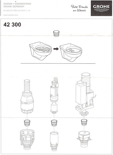 Restrictor de debit pentru rezervoare ascunse 42300000 Grohe