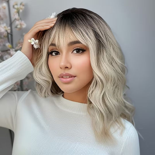 Animis Beauty Perücke Mit Synthetisches Haar In Blond Farbe 36cm