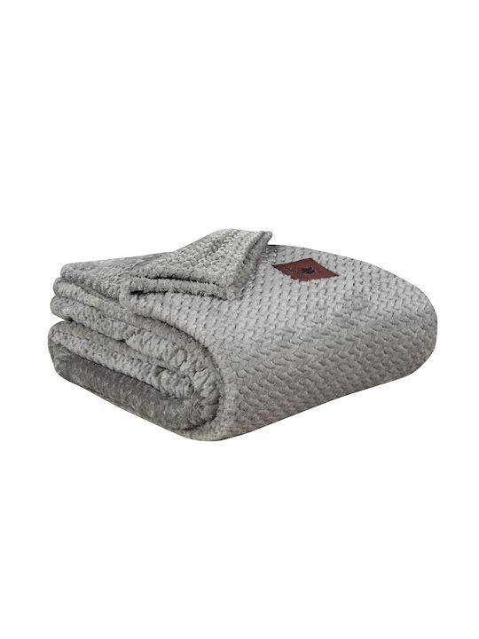 Greenwich Polo Club 2496 Κουβέρτα Fleece Μονή 160x220εκ. Γκρι