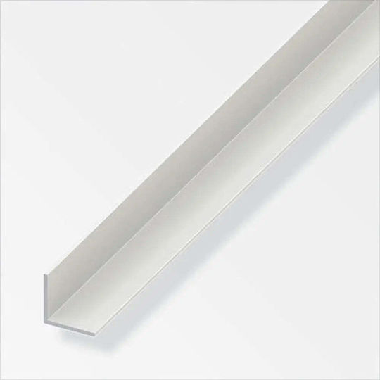 Alfer Aluminium Profile PVC for Steps Pvc White 20x20x1.5mm 1m 100x2x2cm