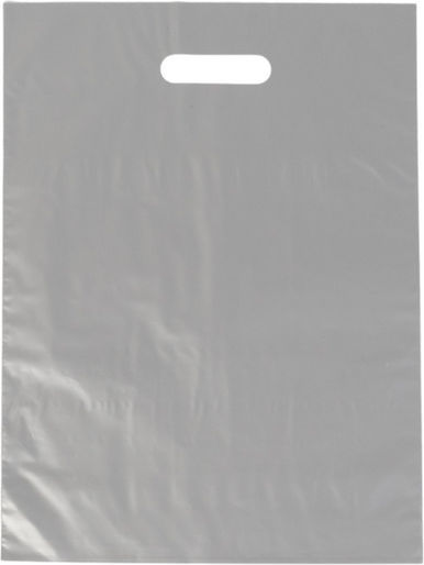 Plastic Packaging Bags Handle Blue 17x25cm 10kg Silver