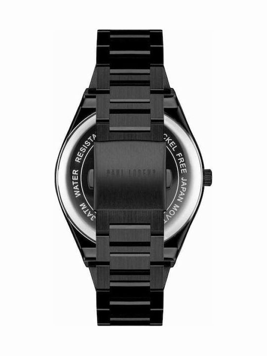 Paul Lorens Men's Watch 27mm Battery with Black Stainless Steel Strap