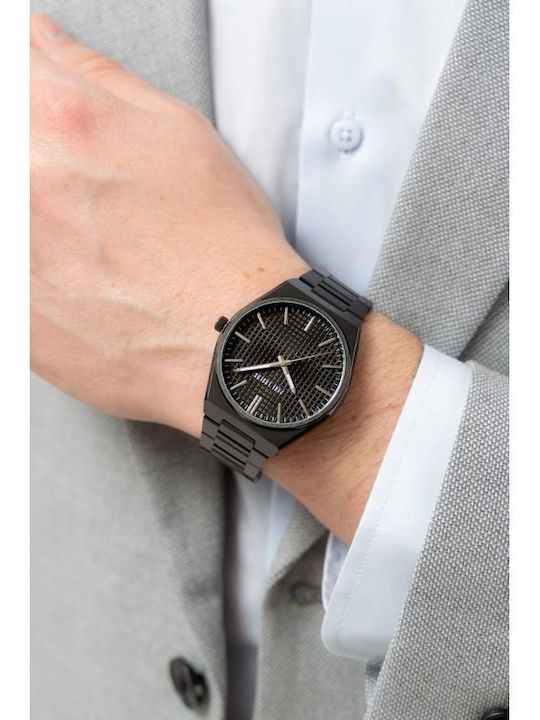 Paul Lorens Men's Watch 27mm Battery with Black Stainless Steel Strap