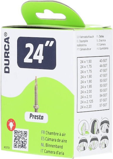 Durca 802723 Σαμπρέλα Ποδηλάτου 24" x 1.5" / 2" P/V