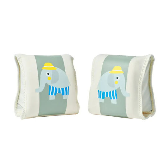 Kids Schwimmflügel Elefanten Eli Elephant Grün Streifen