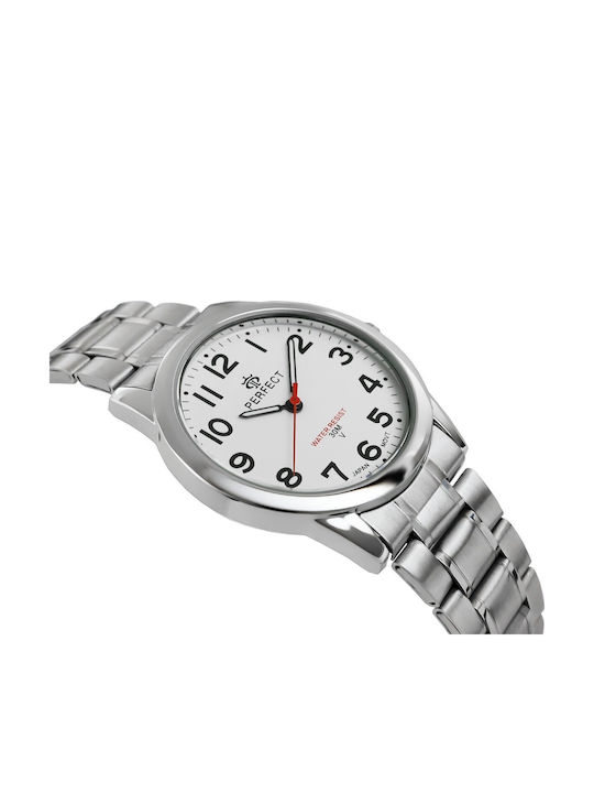 Perfect Men's Watch 38mm Battery with Silver Metal Bracelet