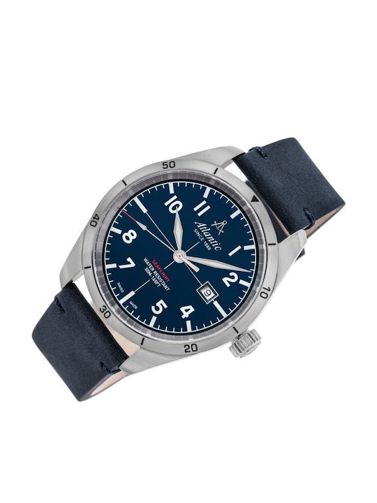 Herrenuhr 44 mm mit Batteriebetrieb, silberfarben
