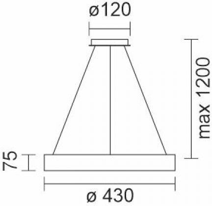Spot Light LED Κρεμαστό Φωτιστικό Διάφανο
