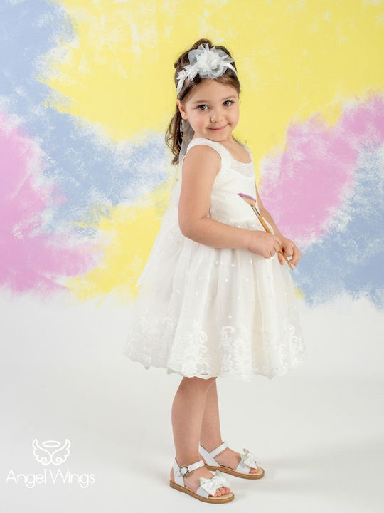Angel Wings White Baptism Coat