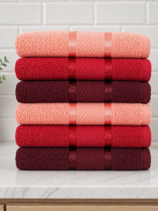 Kotonia Home Prosop De Față 50x90cm Multicolor 6 Bucăți Greutate 400gr/m²