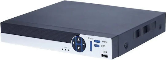 Tele HV-708 Überwachungs-Videorekorder HVR 8 Kanäle mit Auflösung Volle HD HV-708