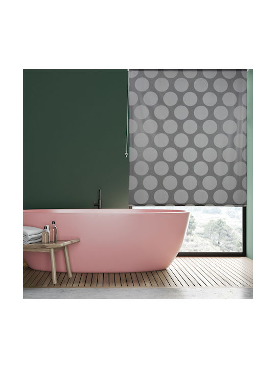 Relaxdays Shower Curtain Fabric Roller Anthracite