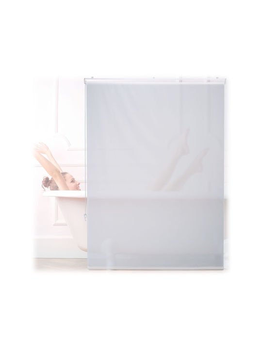 Relaxdays Κουρτίνα Μπάνιου Ρολό White
