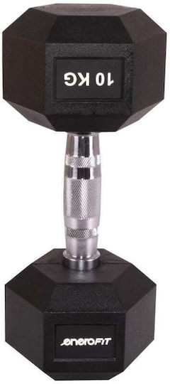 Eb Fit Hexagon Rubber Dumbbell 1 x 10kg