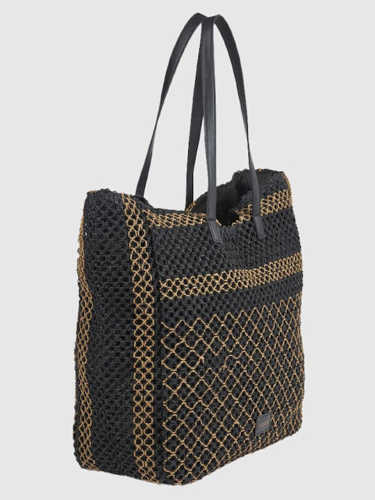 Verde Fabric Beach Bag Black