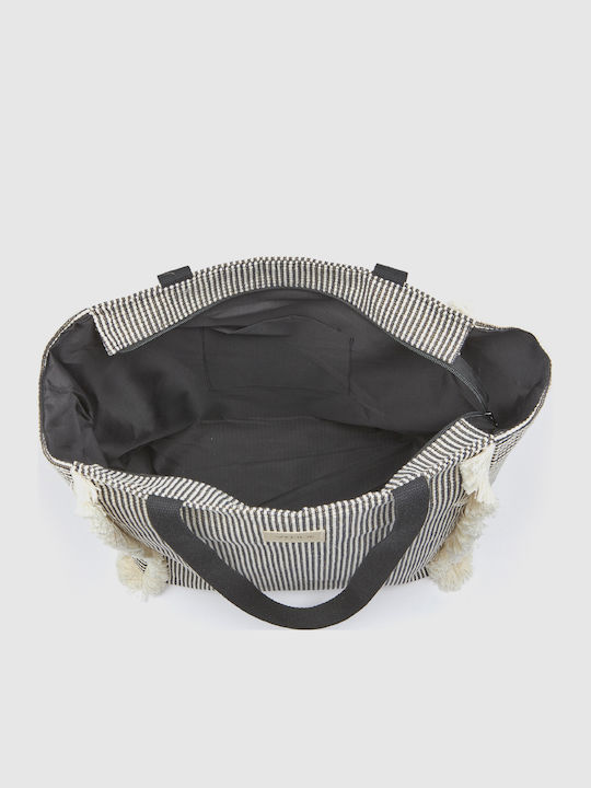 Verde Fabric Black Beach Bag