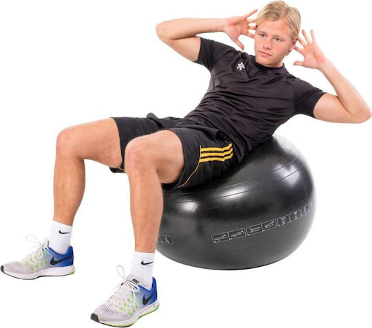 Pure2Improve Μπάλα Pilates 75cm 0.6kg σε Μαύρο Χρώμα