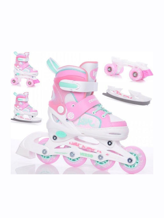 Tempish Verso Triple Ii Inline Αυξομειούμενα Rollers Λευκά Παιδικά