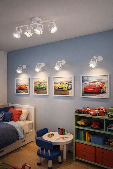 Home Lighting T12022A-4TU Spot with 4 Lights and with Socket G9 in White Color