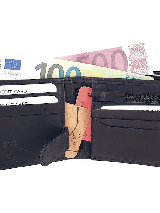 Δερμάτινο Ανδρικό Πορτοφόλι με RFID Μαύρο