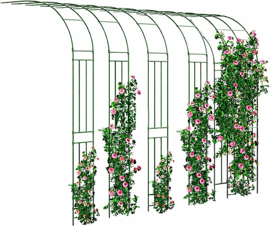 Arc Metalic Pentru Grădină Balcon Terasă Zola Plante Căţărătoare Flori Oţel Acoperit Cu PE 240 X 40 Cm Verde