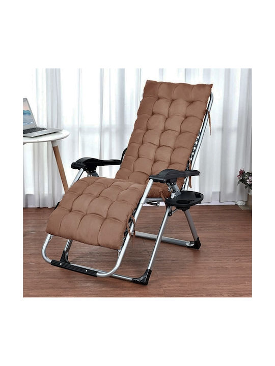 Μαξιλάρι Ξαπλώστρας με Πλάτη Brown 50x165εκ.
