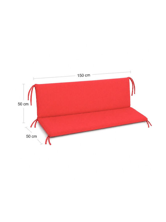 Pucioasa Garden Chair Cushion with Backrest Red 50x150cm