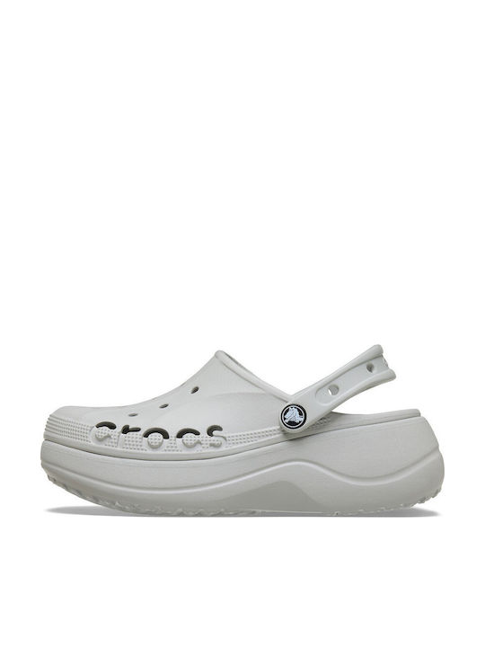 Crocs Baya Platform Clog Γυναικεία Σαμπό Λευκά
