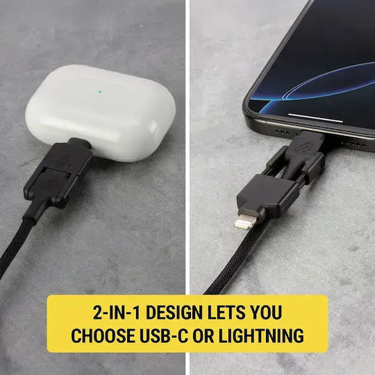 Scosche Cci4b4pwt-sp Multi-port Кабел Usb-c Usb-c/lightning 1 2м Бял