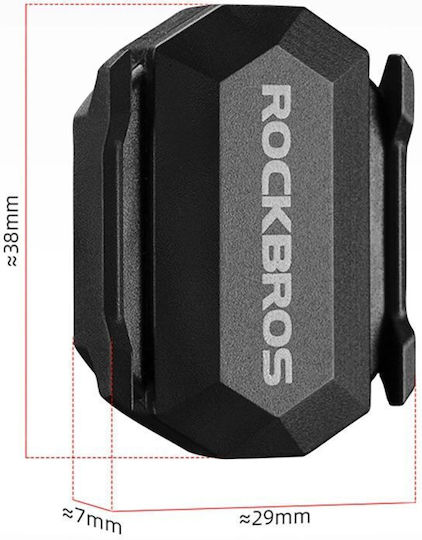Rockbros C3 Ant+ Bluetooth 2-în-1 Senzor Viteză și Cadence Negru