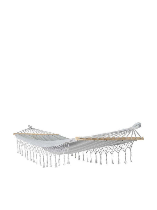 Enero Double Fabric Hammock with Stand Gray 200x150cm