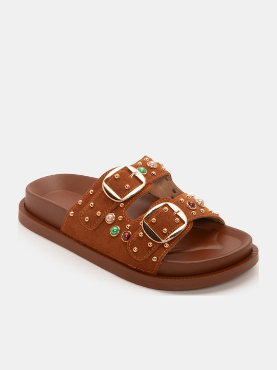 Γυναικεία Σανδάλια Flatforms Καφέ