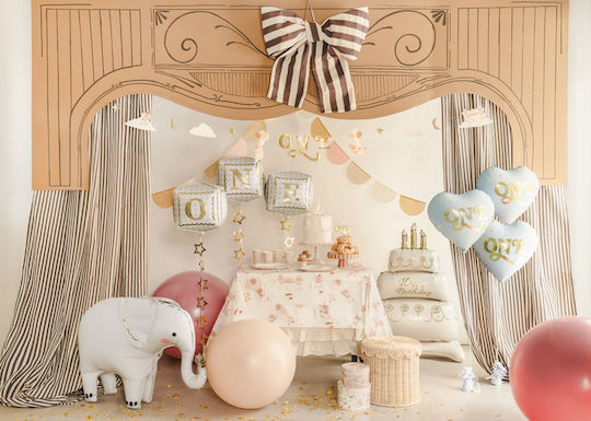 Geburtstags Luftballon Folie Jumbo Grau Stehend 91cm