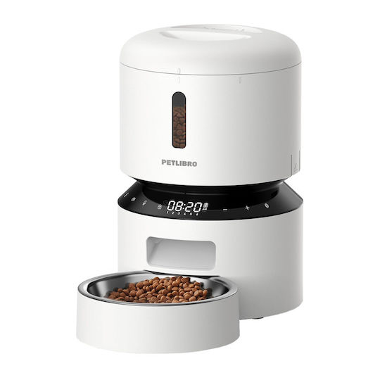 Petlibro Granary Automatisches Futterautomat mit Silikon-Schale für Hund & Katze mit Gestell 3lt in Weißer Farbe