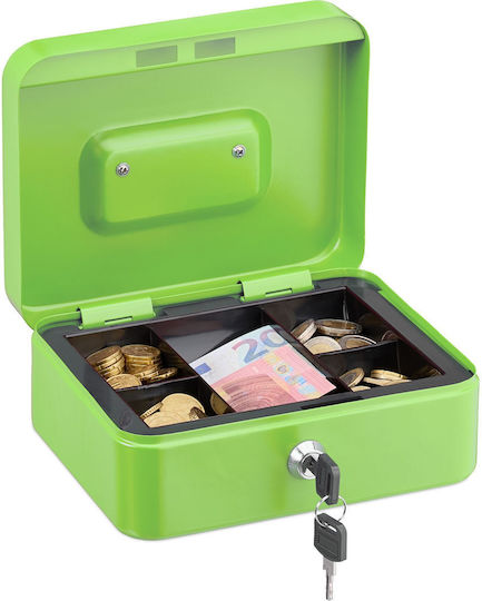 Cutie de Bani Monede Bancnote Relaxdays 8,5 X 20 X 17 Cm Verde