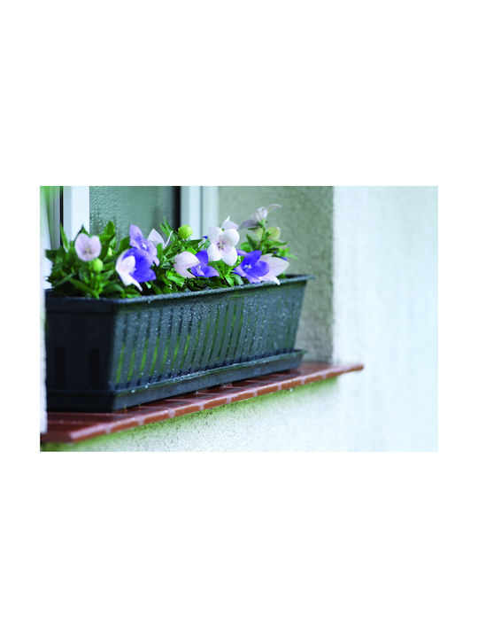 Prosperplast Ghiveci de Flori din Plastic Antracit 14 cm